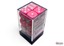 D6 16mm 12-Dice Block CHX25644 - Opaque Pink/white
